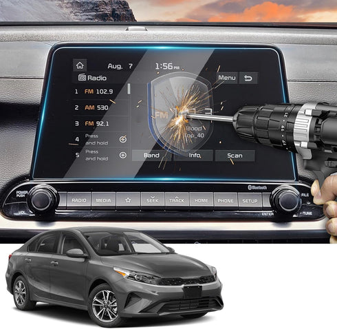Yee Pin Screen Protector for Kia Forte 8' Touchscreen Display, 9H Tempered Glass Compatible with 2019-2024 Forte Models