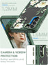 Dretal Galaxy S21 5G Case - Floral Design, Military Grade, Slim Hard Back & Soft Edge + Tempered Glass Protector (Green)