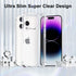 iPhone 14 Pro Max Case, Clear Transparent Jelly Protective Silicone Phone Case, Thin Slim Fit Soft TPU Shockproof,