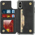 Cavor for iPhone X Wallet Case, Card Holder for Women Men, Shockproof Leather Case with Credit Card Holders, Black