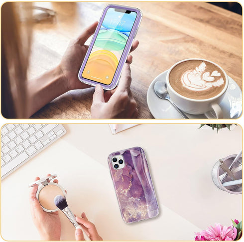 Esdot Compatible with iPhone 12 Pro Max Case - Built-in Screen Protector, Fashionable Designs for Women Girls,