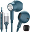 USB C Headphones Earbuds for iPhone 15 Plus iPad, Magnetic Wired Type C Earphone with Microphone for Android, Teal