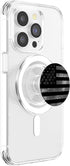 PopSockets PopGrip for MagSafe, Grungy Grey Black American US Flag Vintage Patriotic Gift