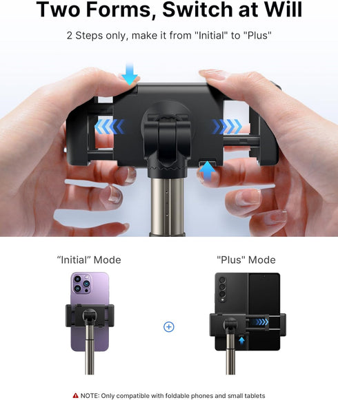 JSAUX Universal Cup Holder Mount for Foldable Phone - Compatible with iPad Mini, Samsung Galaxy Z Fold 6/5/4, Pixel 9