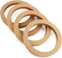 QWORK Wooden Speaker Spacer Rings, 4 Pcs 6.5" Car MDF Speaker Ring for 6.5 Inch Speakers