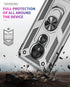 Military Grade Drop Impact Case for Motorola Moto G7 Play, 360 Metal Rotating Ring Kickstand Holder