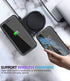 Diverbox Heavy Duty Protection Case for iPhone X/Xs, Shockproof with Tempered Glass Screen Protector, Black