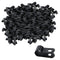 Antrader Nylon Plastic R-Type Black Cable Clamps, 200Pcs Nylon Screw Mounting Fastener Clips with 200pcs Screws for 1/4