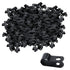 Antrader Nylon Plastic R-Type Black Cable Clamps, 200Pcs Nylon Screw Mounting Fastener Clips with 200pcs Screws for 1/4