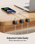 12 Pack Magnetic Cord Organizer, Easy Secure Adhesive Cable Management, Wire Holder Keeper Organizer Management, Hide Or Organize Phone USB Charger Cable for Home,Office,Car,Desk,Nightstand-Black