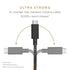 Native Union Type-C Desk Cable, USB-C to USB-C 8ft Ultra-Strong Charging Cable with Anchor Weight for iPhone 15