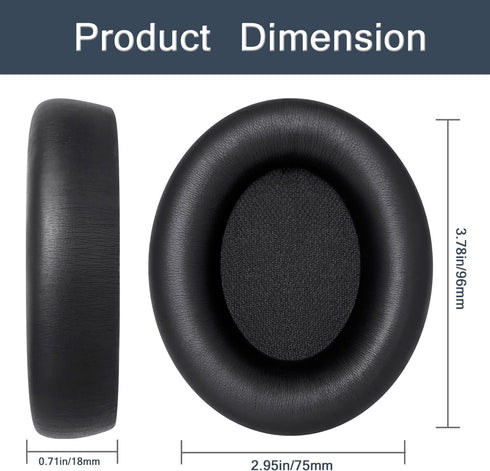 Replacement Ear Pads for Beats Studio Pro, Soft Protein Leather & Memory Foam Earpads for Headphones Accessories