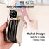 Furiet Wallet Case for Samsung Galaxy A12/M12, Shoulder Strap Ring Buckle, Luxury PU Leather Zipper Flip Organ Purse