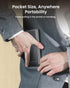 ProtoArc Foldable Compact Keyboard, XK04 Portable Bluetooth Keyboard with PU Leather Cover, Pocket-Sized for Travel