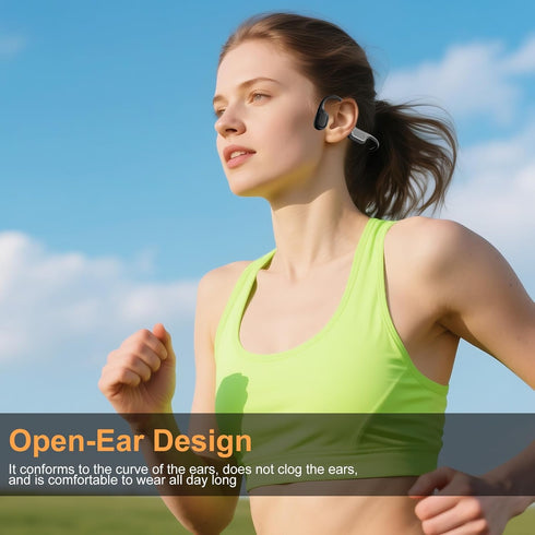 IP68 Swimming 32GB MP3 Swimming/Marathons/Showers/Cycling Waterproof Headphones, Bone Conduction Liquid Silicone