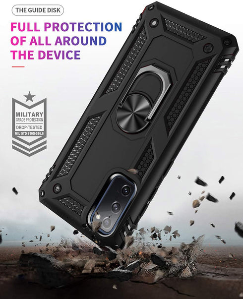 for Samsung Galaxy S20 FE Case with Screen Protector, Military Grade 16ft Drop Tested Cover, Black