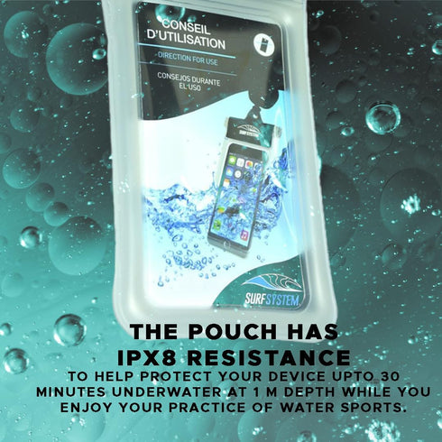 Floating Waterproof Pouch Case with IPX8 + Lanyard for iPhone, Samsung Galaxy, Pro Max, Smartphone Dry Bag