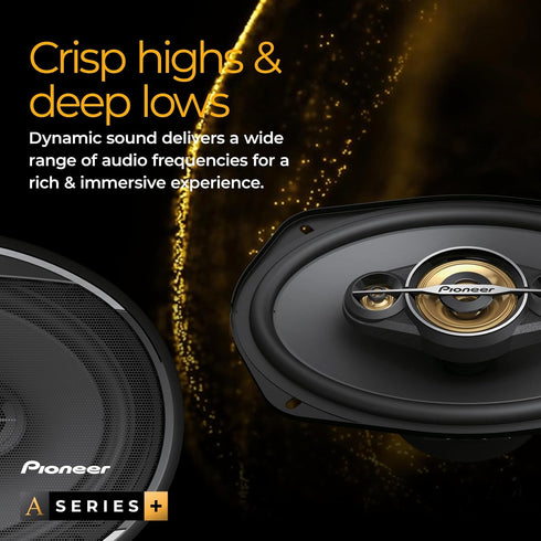 PIONEER TS-A301TW, 20mm Dome Component Tweeter Car Speaker, Precise Upper Range, Clear Sound Quality, Easy