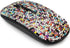 Luxury Bling Rechargeable Wireless Mouse with Austrian Crystal Rhinestone, Flat Slim Mouse for Laptop PC, Colorful Gift