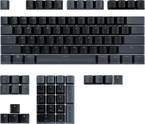 Happy Balls Keycaps, Backlit ABS Doubleshot Shine Through Keycap Set for Cherry MX OEM US Layout Key Caps (Black and