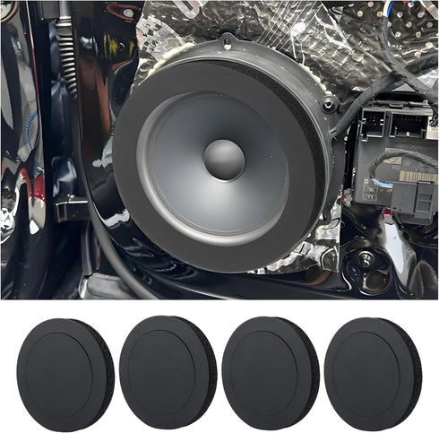 4PCS 6.5 Speaker Rings, Self Adhesive Foam for Enhancing Stereo Sound, High Resilience Speaker Baffles