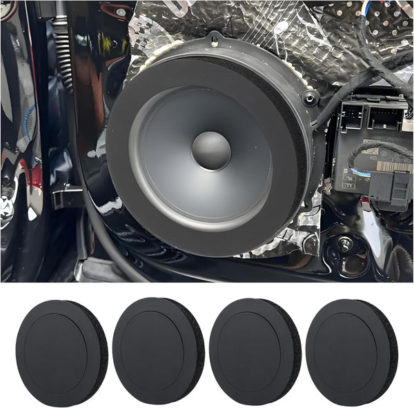 4PCS 6.5 Speaker Rings, Self Adhesive Foam for Enhancing Stereo Sound, High Resilience Speaker Baffles