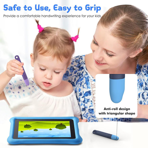 MoKo Kids Stylus Pen for Touch Screens, 2Pack Kindle Kids Stylus with Tethers, Soft Silicone for Kids Compatible with