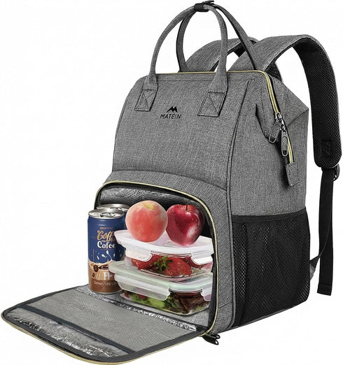 MATEIN Lunch Backpack for Women, 15.6 Inch Laptop Backpack with Lunch Compartment,