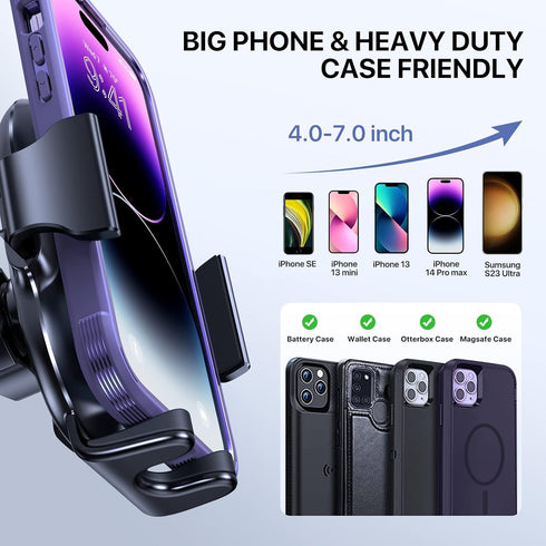 Miracase Upgraded-2nd Generation Universal Phone Holders for Your Car, 3 in 1 Air Vent Mount Compatible with iPhone