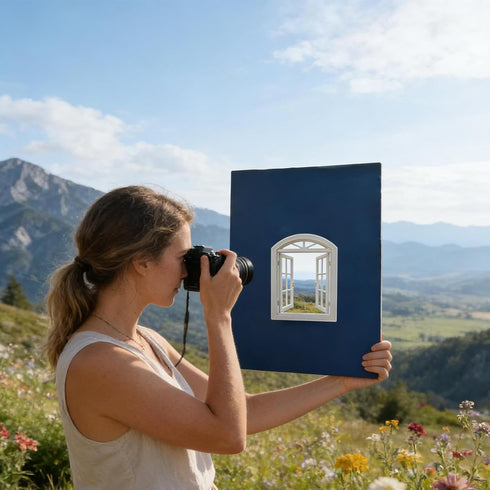 Generic Window Frame Photo Prop | Photoshoot Viewfinder Aid | Window View Photography Props | for Party Landscape