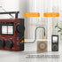 Veravoxes Portable AM/FM Radio with Bass Control, Equipped with a Built-in high-Power Speaker, Headphone Jack, and AUX