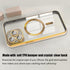 Misscase Gold iPhone 13 Pro MagSafe Case with Clear Anti-Scratch Cover & Camera Protector