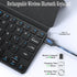 Universal Wireless Keyboards, Ultra Light Portable Mini Keyboard with Adjustable Angle Stand & Leather Case,
