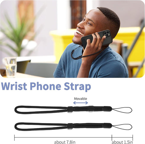 2 Pcs-1 Strap,1 2 CACOE Cell Phone Lanyard Pcs Adjustable Neck Pcs Wrist Strap, Pcs Pads, Universal Crossbody
