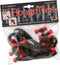 RED & BLACK "Lava" Bongo Ties - 10 Pack Professional Cable Ties Made of Natural Rubber and Bamboo