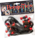 RED & BLACK "Lava" Bongo Ties - 10 Pack Professional Cable Ties Made of Natural Rubber and Bamboo