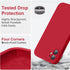 Vooii iPhone 11 Case - Upgraded Liquid Silicone, Square Edges, Camera Protection, Soft Microfiber Lining - Red 6.1"