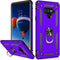 IKAZZ Military Grade Shockproof Case for Galaxy Note 9, Heavy Duty Protection with Magnetic Kickstand (Purple)