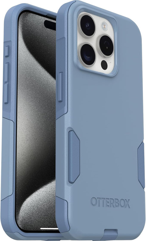 OtterBox 15 Commuter iPhone Pro (Only) Series Case - Crisp Denim (Blue), Slim & Tough, Pocket-Friendly, with Port