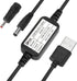 DROK USB to 12v Adapter, 5V to 12V Step Up Converter, Boost Converter Voltage Regulator with 5.5x2.5mm/3.5x1.35mm Ports