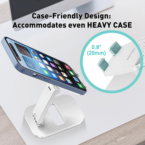 Adjustable Cell Phone Stand for Desk, Foldable Holder Cradle Dock for iPhone 15 14 13 Pro Max Mini, 12 11 XR X 8 7 6