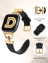 Wearlizer Leather Band for Fitbit Versa 2, Dressy Slim Leather Strap with D-Shape Metal Buckle for Versa/Versa