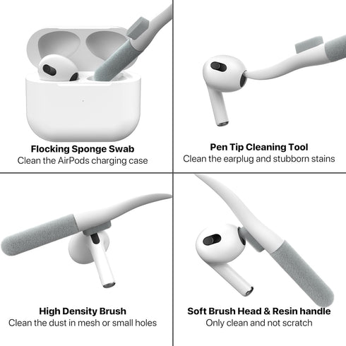 Valkit Compatible Airpods 3rd Generation Case Clear, Airpods 3 Case Cover with Lock & Cleaner Kit, Soft Shockproof