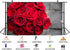 UPXIO 8x8ft Red Rose Bouquet Close Up Backdrop Romantic Floral Arrangement Photo Background Tapestry for Valentine's