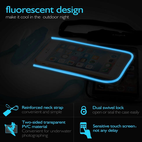 Universal Waterproof Phone Case, 2 Pack Lanyard Dry Bag Pouch for iPhone 15 14 13 12 Pro Max Plus Galaxy S23 S24 Google