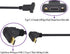 90 Degree USB 3.1 Type C Panel Mount Cable Gen 2 (1M/3ft) - Up&Down Angle, Supports Charging, Data, Audio, Video for