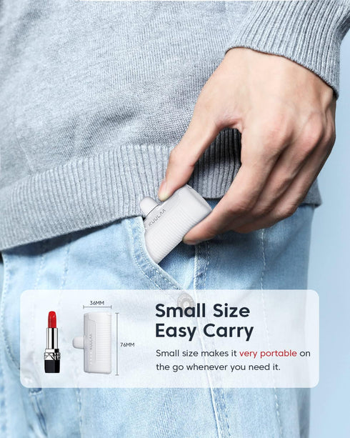 Kuulaa Portable Charger USB C Power Bank 4500mAh - Compact Battery Pack Compatible with iPhone 15, Samsung Galaxy,