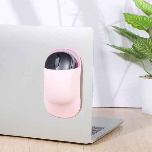 Zelphvt Slim Mouse Holder for Laptop, Mouse Pouch Case Sleeve for Laptop, Universal Mouses Pouches Adhesive Pocket