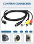 VMC-15FS VMC-30FS 10Pin 3RCA DCR-HC20 DCR-HC26 DCR-SR80 DCR-SR85 4.9ft Replacement AV A/V TV Video Cable AV TV-Out