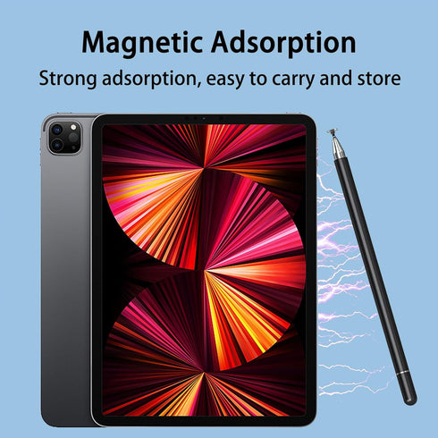 Stylus Pens for Touch Screens, 2 in 1 Disc & Fiber Tip Stylus Pen with Magnetic Adsorption, Compatible with All Touch